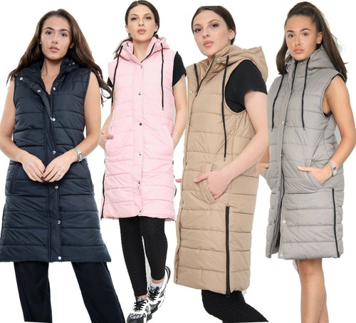 Gilet long capuche femme - À,